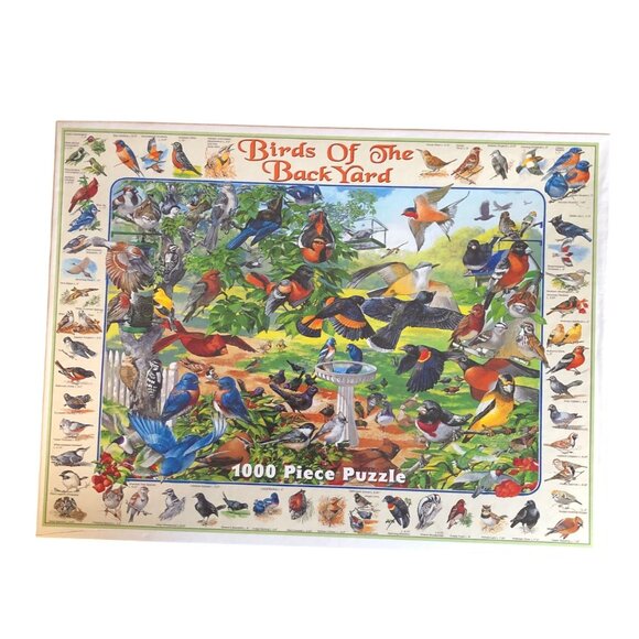 Birds Of The Backyard 1000 Piece Jigsaw Puzzle White Mountain Puzzles 24x30 - Picture 6 of 6